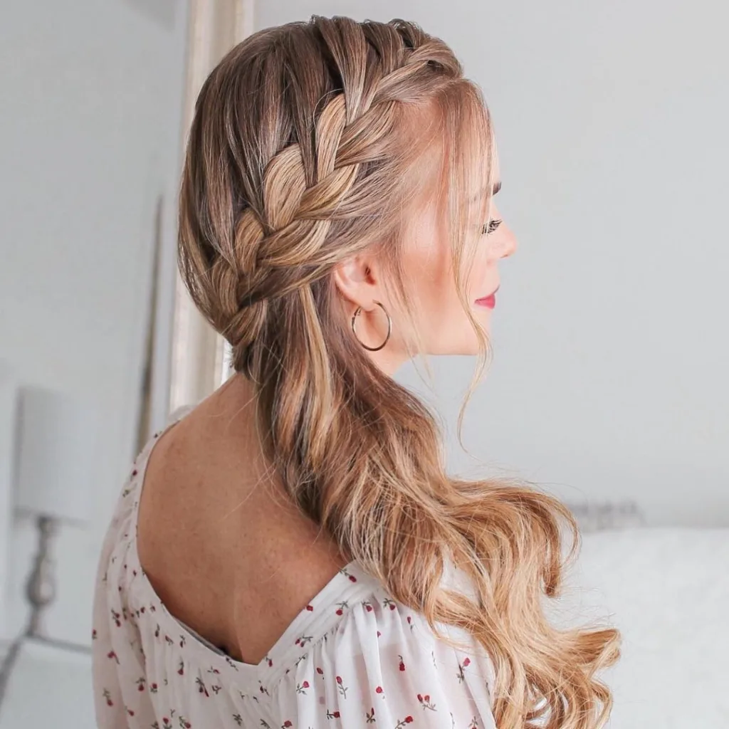 Side Swept Bangs with Classic French Twist