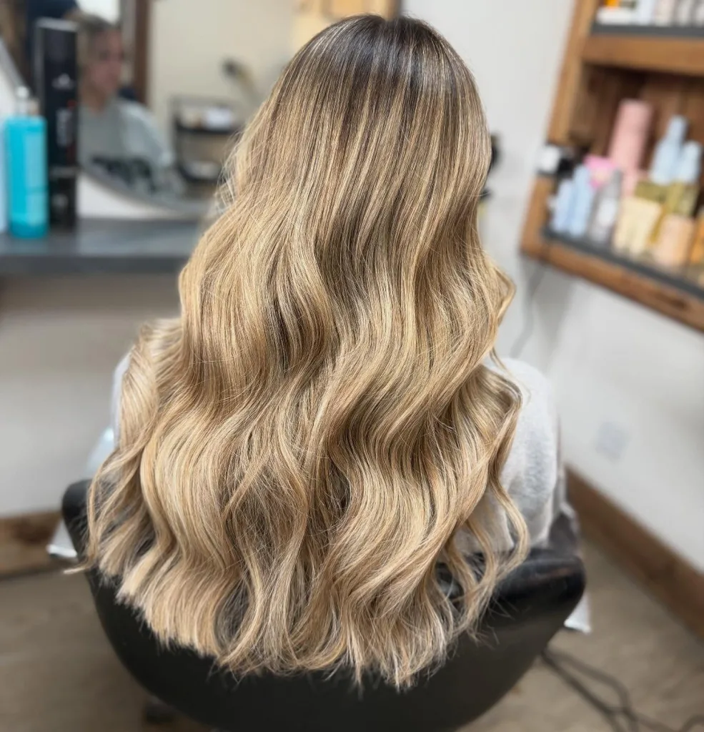 Beachy Waves Half Up Style