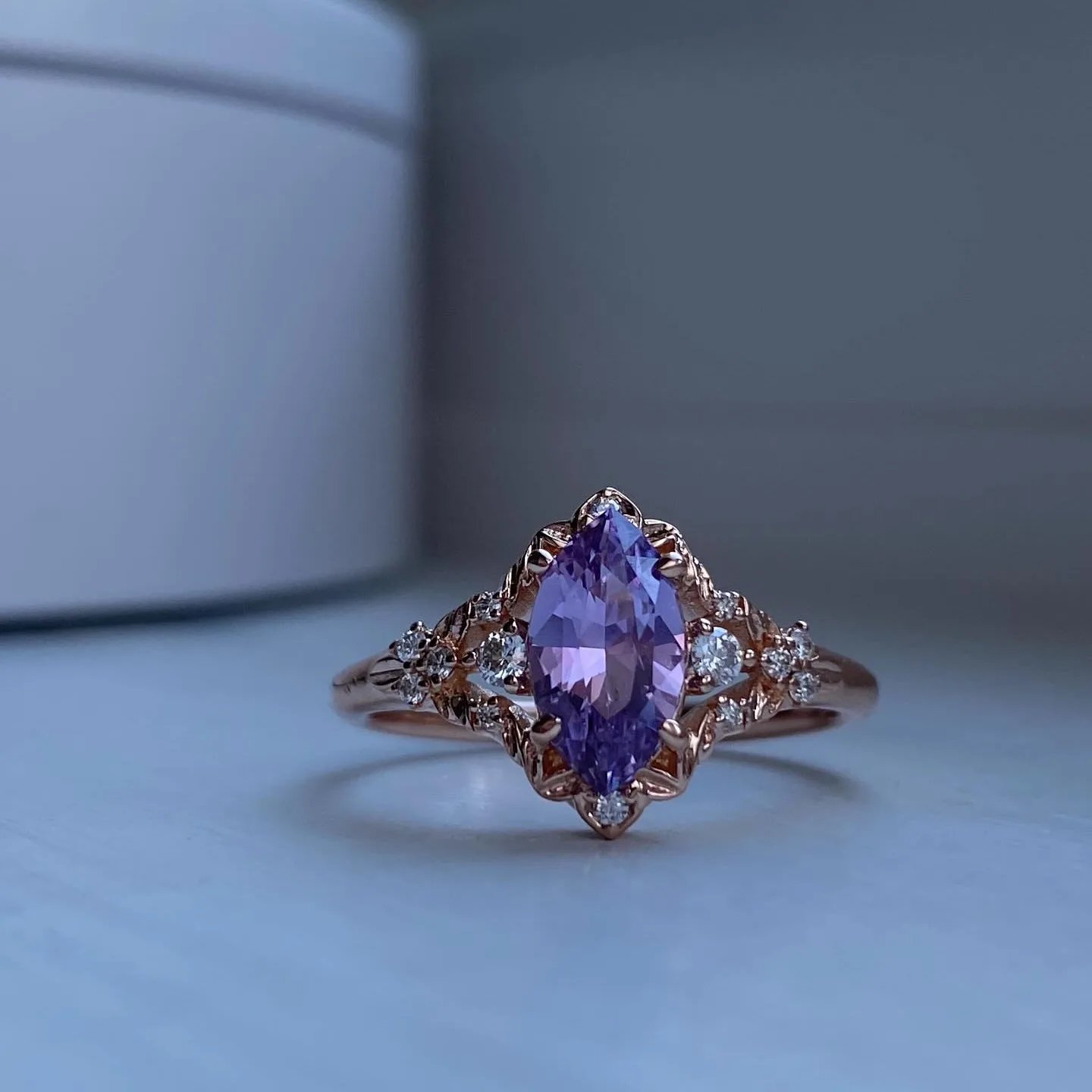 Lavender Etched Ring
