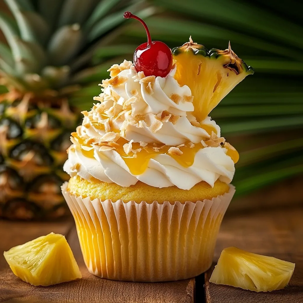 Tropical Pineapple Cupcakes