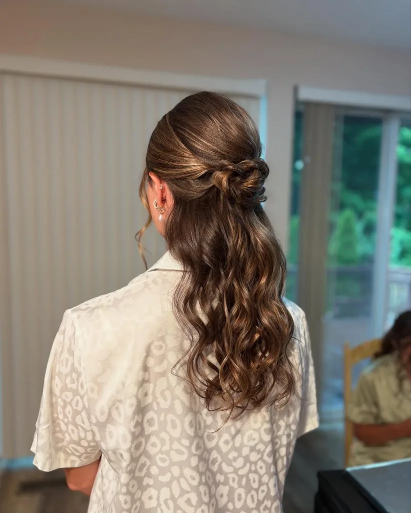 Elegant Chignon Half-Up