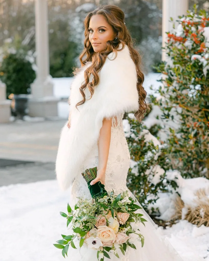 Faux Fur Bridal Wraps