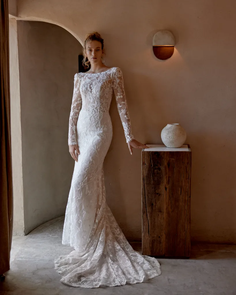 Classic Floral Lace Gown