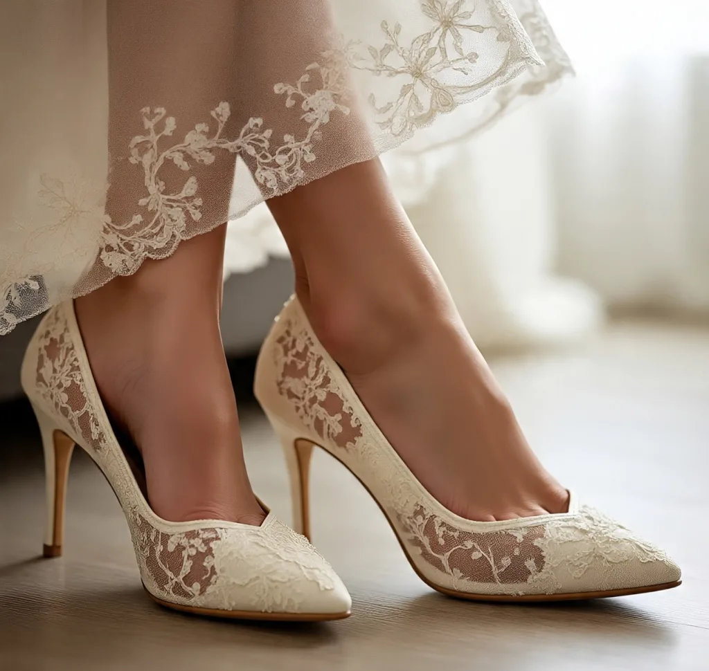 Lace-Inspired Heels