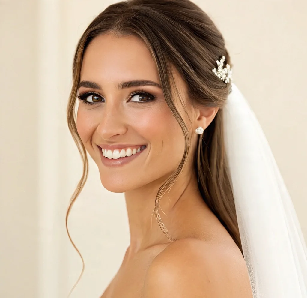 Sleek Half-Up with Straight Hair