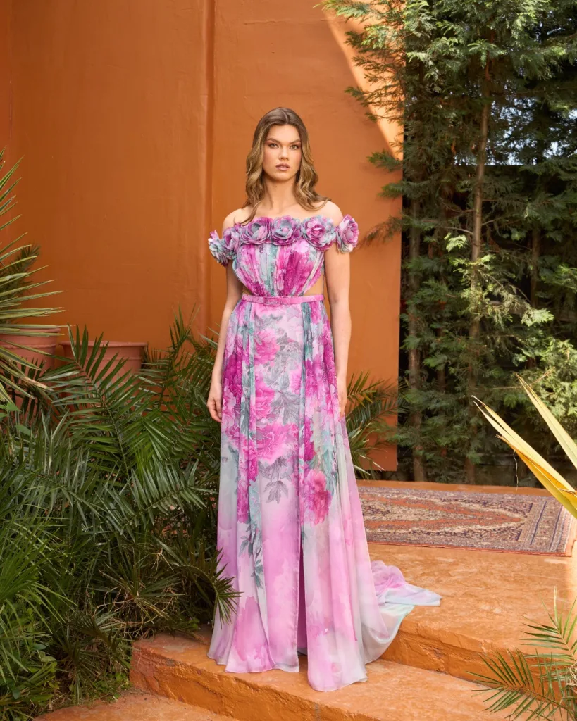 Watercolor Floral Print Dress