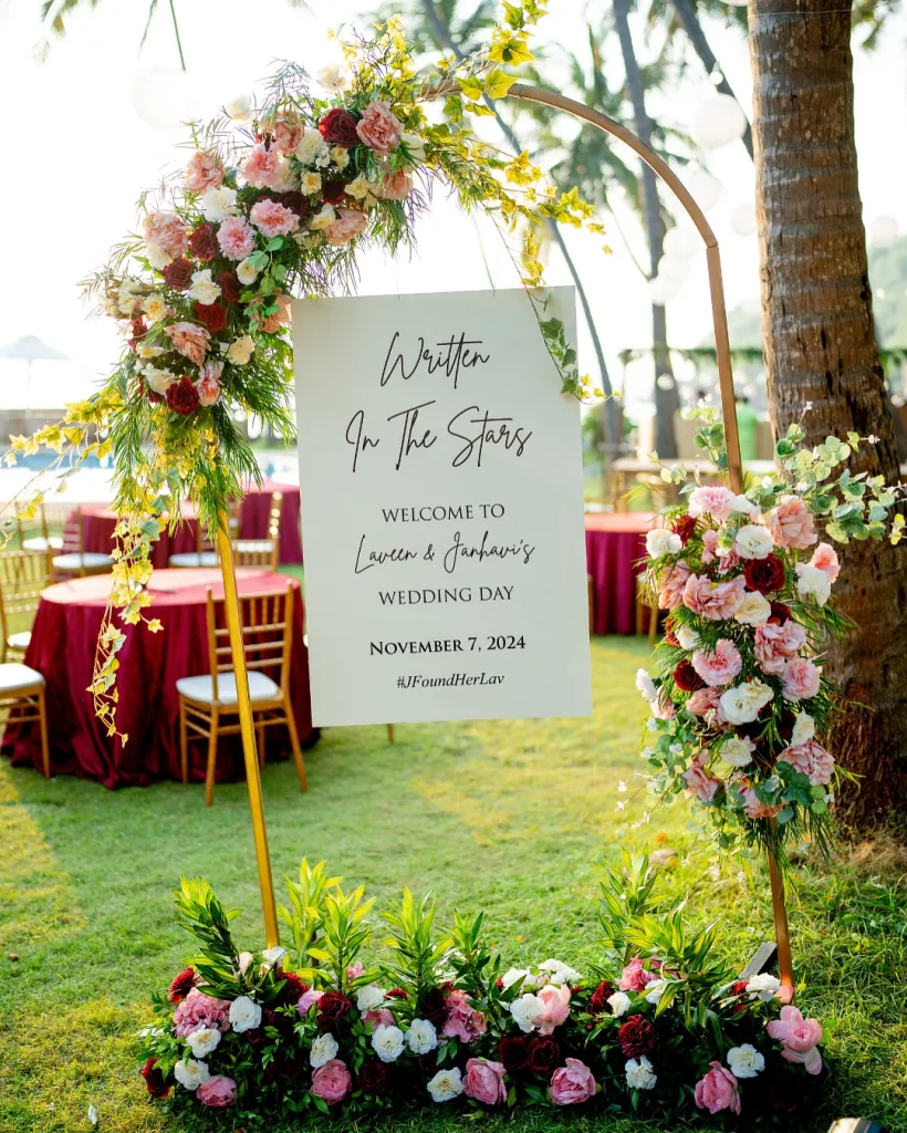 Wooden Signage with Calligraphy