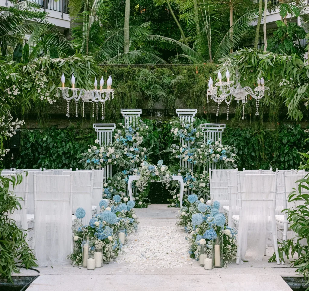 Floral-Covered Swing