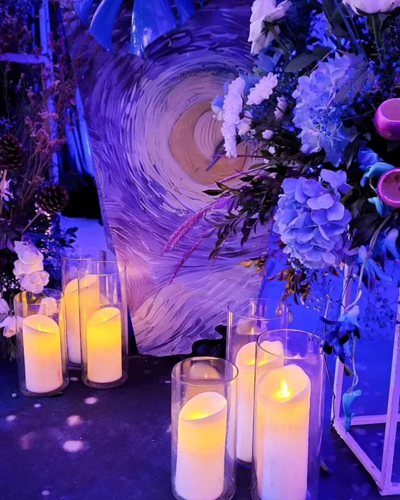 Aqua Wedding Night Décor