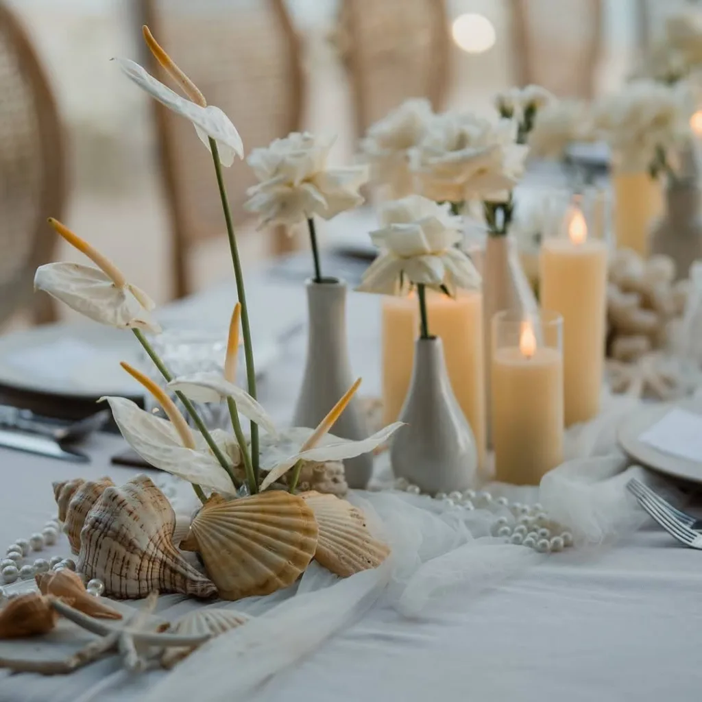 Pearl-Embedded Centerpieces