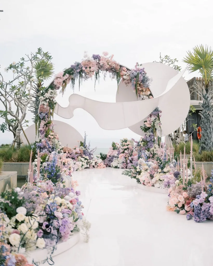 Floral Arches for a Romantic Welcome