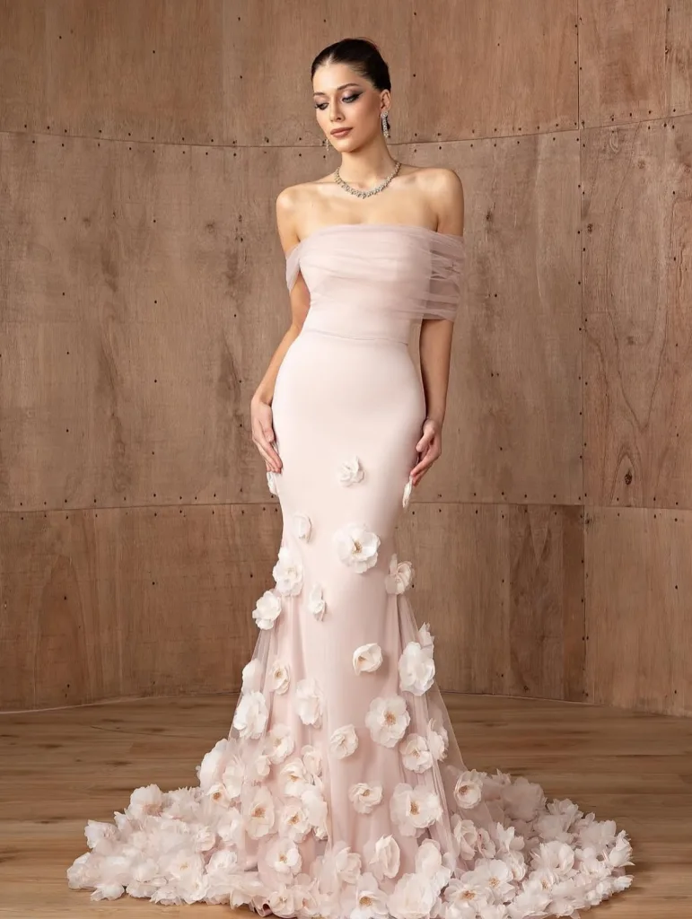 Rustic Wedding Dress with Ruffles