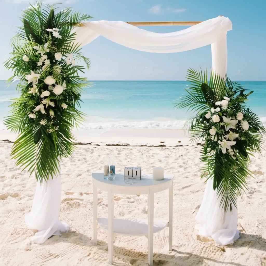 Tropical Palm Leaf Arrangement