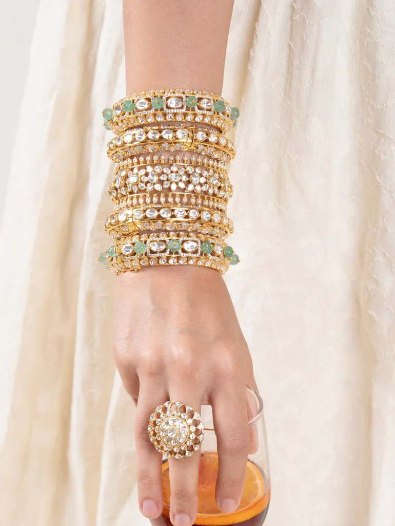 Bridal Bangle and Ring Stacks