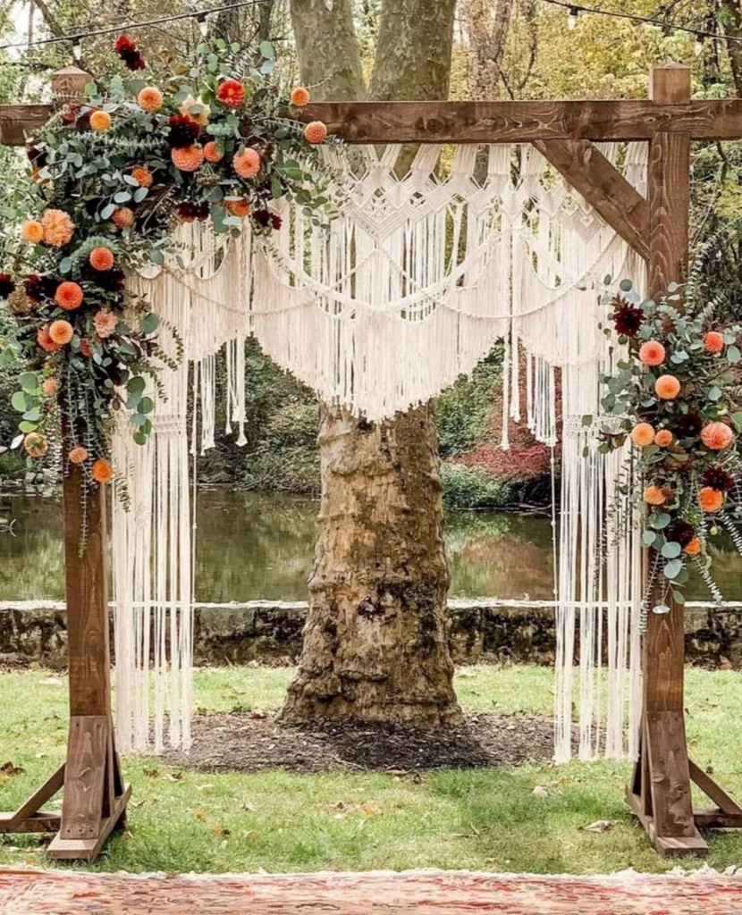 Boho Macramé Handle Bouquet