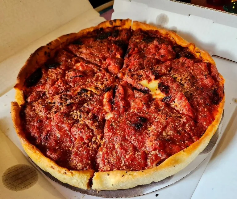 Homemade Chicago Style Deep Dish Pizza