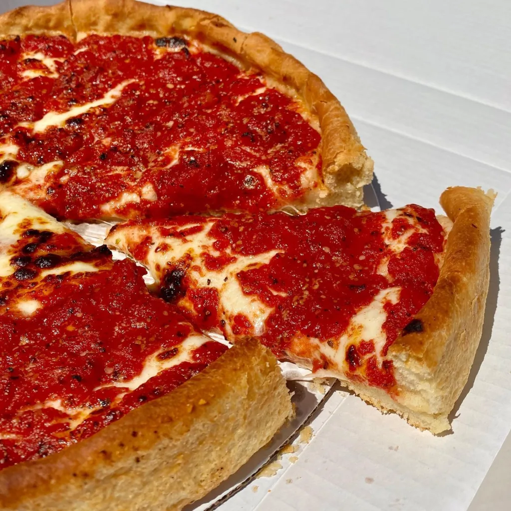 Homemade Chicago Style Deep Dish Pizza